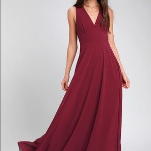 Burgundy formal gown